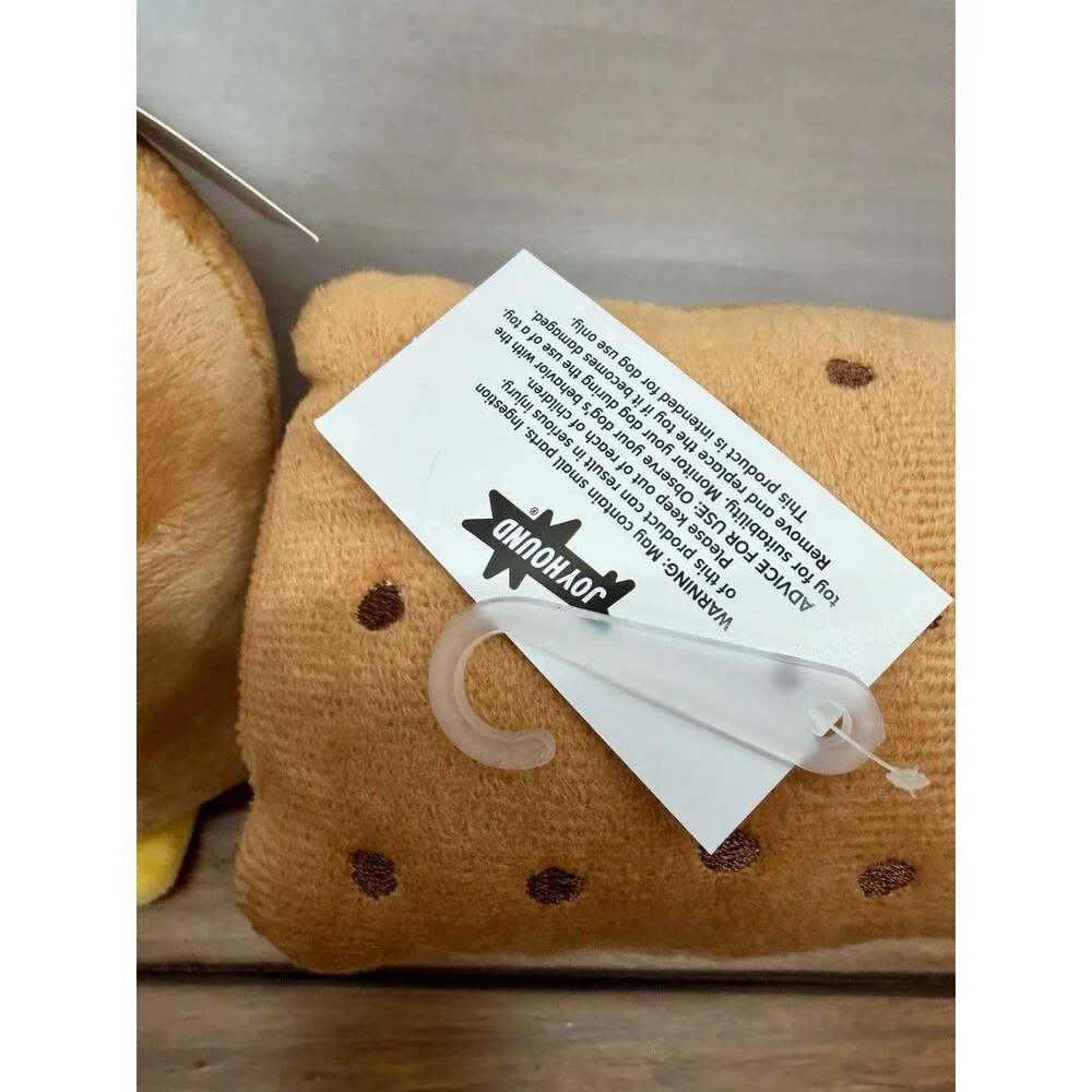 Lot of 3 Joyhound Comfy Cozy Plush Squeaker Dog Toys S/M Taco Corndog Smore NWT!
